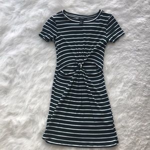 F21 GREEN/STRIPE MINI DRESS